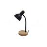 Luminária Abajur Mesa Desk Orion Madeira Articulável Preta - 1