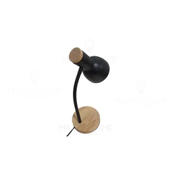 Luminária Abajur Mesa Desk Orion Madeira Articulável Preta - 3