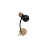 Luminária Abajur Mesa Desk Orion Madeira Articulável Preta - 3