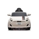 Ver imagem 2 de Carro Elétrico Infantil 12v Fiat 500 Branco com Controle Remoto Sons e Luzes