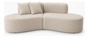 Ver imagem 4 de Sofá Curvo Orgânico Virginia 300cm Luxo Sala Boucle: Cappuccino