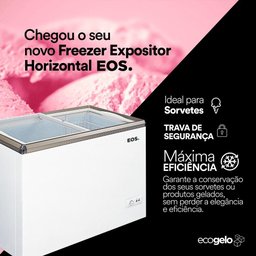 Freezer Expositor Horizontal Eos 120 Litros Eco Gelo com Tampa de Vidro Eeh120xx 110v - 5
