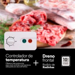 Freezer Expositor Horizontal Eos 120 Litros Eco Gelo com Tampa de Vidro Eeh120xx 110v - 3