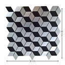 Ver imagem 2 de Pastilha Aluminio Adesiva Decoração Banheiro Cozinha Tri Dim