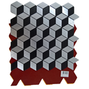 Ver mais imagens de Pastilha Aluminio Adesiva Decoração Banheiro Cozinha Tri Dim