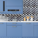 Ver imagem 4 de Pastilha Aluminio Adesiva Decoração Banheiro Cozinha Tri Dim