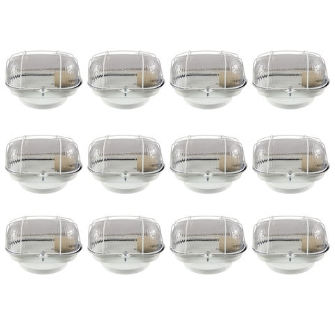 Kit 12 Arandelas Luminária Tartaruga Lente Cristal Branca