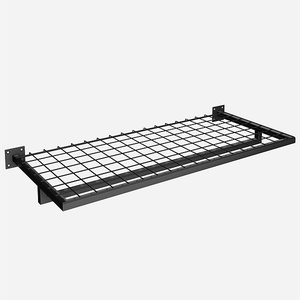 Arara De Parede Com Tela Quadrada Fixa 90x40 cm - Preto