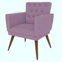 Ver imagem 4 de Kit 3 Poltronas Nina com Capitone - Rosa Bebê