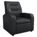 Ver imagem 2 de Poltrona Reclinável Decorativa Jersey Sintético Preto