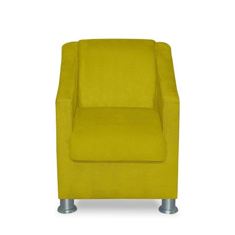 Mini Poltrona Cadeira Infantil Tilla de Criança Suede Amarelo