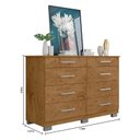 Ver imagem 3 de Cômoda 8 Gavetas 8050 Freijó - Araplac