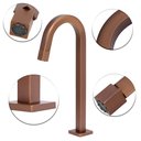 Ver imagem 2 de Torneira Banheiro Quadrada Rose Gold Pratica Clean Alta