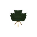 Ver imagem 2 de Kit 2 Poltronas Decorativa Opala Base Giratória Suede Verde Mz Decor