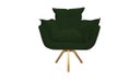 Ver imagem 2 de Kit 2 Poltronas Decorativa Opala Base Giratória Suede Verde Mz Decor