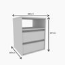 Mesa de Cabeceira 2 Gavetas Mc25 Nova Mobile Branco - 3
