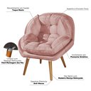 Ver imagem 4 de Poltrona Sênior e Puf Decorativa para Salão de Beleza Rose