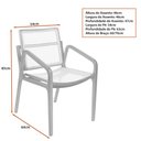 Ver imagem 3 de Cadeira para Mesa de Jantar Virginia 54cm Madeira Maciça com Braço - Sallar Home
