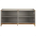 Ver imagem 5 de Buffet Aparador Cantinho 4 Portas Pés Madeira Elegance - Off White Jequetiba