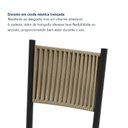 Ver imagem 5 de Kit 4 Cadeiras de Jantar Estofadas Corino Mariana Bege Rami/Pérola/Preto