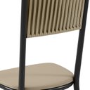 Ver mais imagens de Kit 4 Cadeiras de Jantar Estofadas Corino Mariana Bege Rami/Pérola/Preto