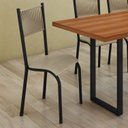 Ver imagem 2 de Kit 4 Cadeiras de Jantar Estofadas Corino Mariana Bege Rami/Pérola/Preto