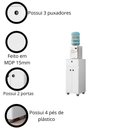 Ver imagem 4 de Suporte Balcão para Bebedouro Órion 2 Portas com 4 Pés Plásticos Branco Movelove