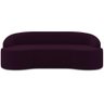 Sofá 3 Lugares Curvo Sala de Estar Living Lótus D02 Veludo Roxo 210 cm C-292 - Lyam Decor - 3