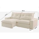 Ver imagem 4 de Sofá Hall Linho Dois Módulos de 100m B25cm Meu Sofá Online