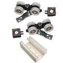 Ver imagem 1 de Kit 2 Roldanas e 1 Guia para Trilho Alumínio 35x35 - Branco - Alfer