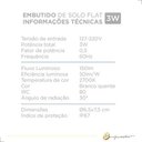 Ver imagem 5 de Luminaria Led Embutido de Solo Preto Ip67 Flat 3w Bivolt