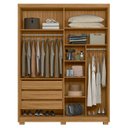 Ver imagem 3 de Guarda Roupa Solteiro 176cm Espelho Milão M07 Freijó/off - Mpozenato
