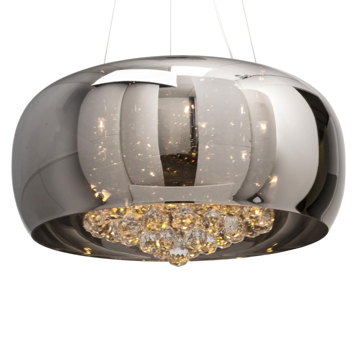 Lustre Plafon Sobrepor Vidro Cristal Ø60cm Yamamura - 4