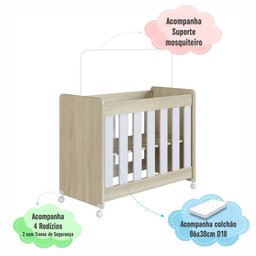 Mini Berço com Colchão 4 em 1 Evolutivo - 7