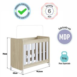 Mini Berço com Colchão 4 em 1 Evolutivo - 8