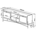 Ver imagem 5 de Rack para Sala de Estar Tv 65 Pol 183cm Industrial Indy A03 Nero Dourado - Lyam Decor