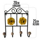 Ver imagem 2 de Cabide Rosas Pequenas Artesanal Em Ferro Para Banheiro Libertas Rosas Artesanato Verniz