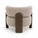 Ver imagem 7 de Poltrona Orgânica Argo Courino Marrom | Bouclé Sagu Marrom Claro - Sallar Home