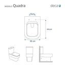 Ver imagem 3 de Assento Sanitário Soft Close Quadra Creme (bege Claro) para Vaso Deca