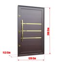 Ver imagem 2 de Porta Pivot.Alumínio Lamb.Evolution c/Pux.e.Elite Marrom Gold 240x120 Brimak