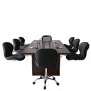 Ver imagem 5 de Conjunto 8 Cadeiras Office Eiffel Slim Giratória Ajustável Preta