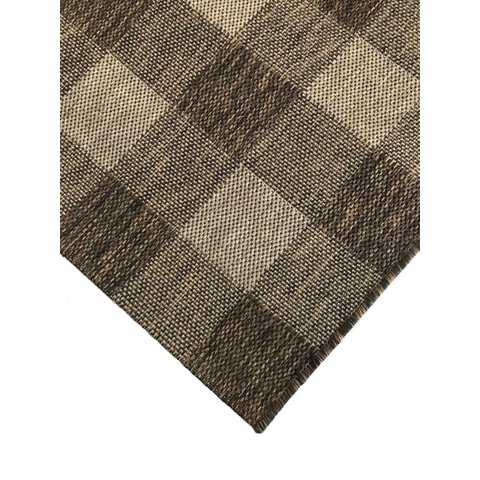 Tapete Sisalis para Área Interna e Externa – Jolitex - Vichy Marrom - 250x300cm