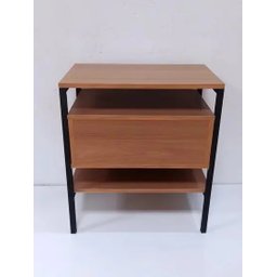 Mesa de Cabeceira Industrial Lux + Mdf - 2