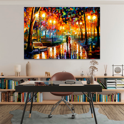 QUADRO DECORATIVO PINTURA LEONID AFREMOV PRAÇA - 2