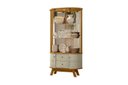 Ver imagem 1 de Cristaleira 4 Portas de Vidro 2 Gavetas Moss 90cm Cumaru/Opala Sala de Jantar