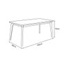 Mesa Jantar Jade Retangular 160x90cm Tampo Chanfrado Off White Base Madeira Maciça Mel - 3