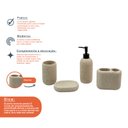 Ver imagem 3 de Kit banheiro porta escova dente e saboneteira 4 pçs - oikos