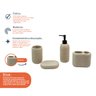 Kit banheiro porta escova dente e saboneteira 4 pçs - oikos - 3