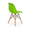 Conjunto Mesa Redonda Aline 70cm Preta com 2 Cadeiras Eames Eiffel - Verde - 4