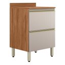 Ver imagem 7 de Balcão MDF 1 Porta 1 Gaveta 60cm com Tampo Proença Bege/Nogueira/Nude Prime